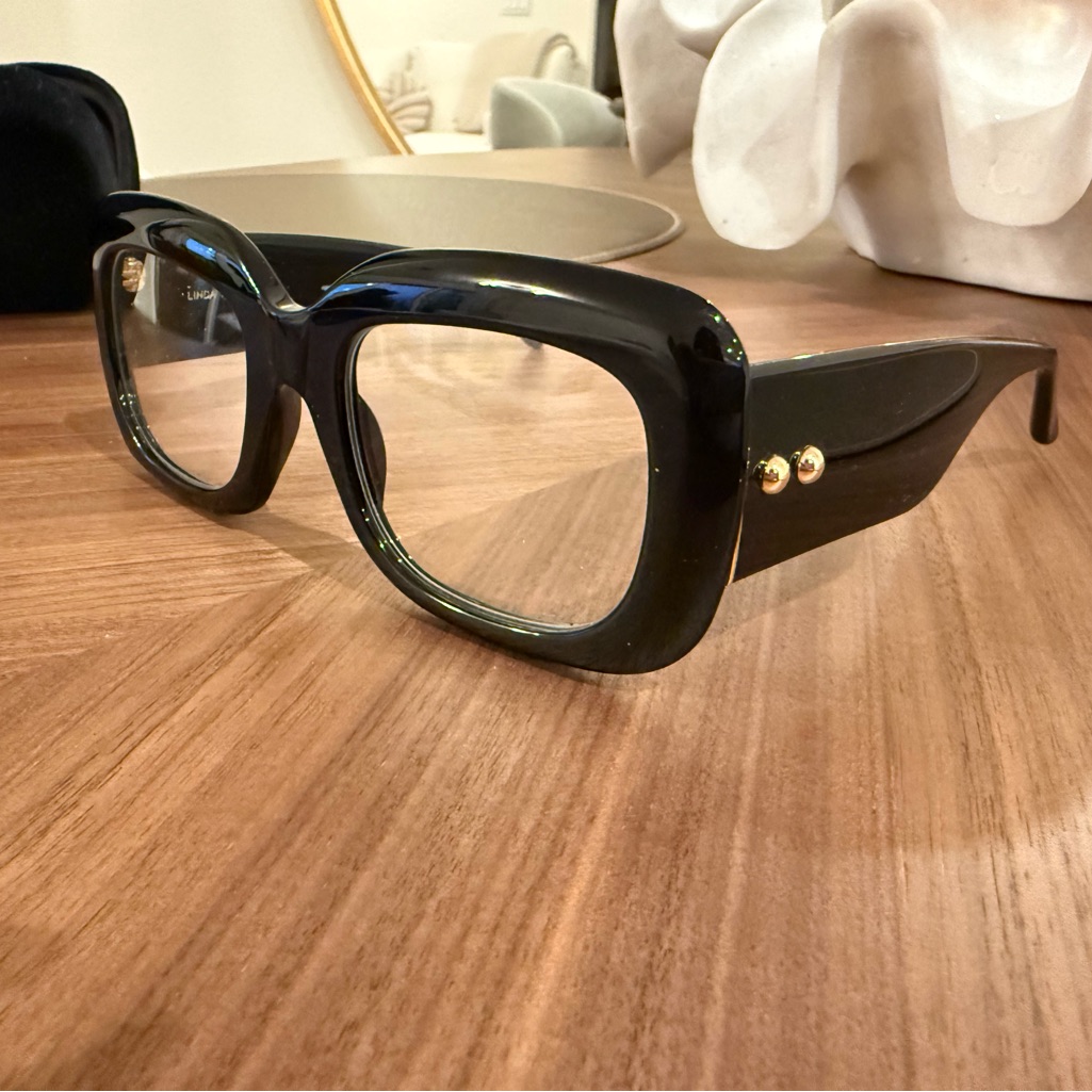 Linda Farrow Black Square Glasses